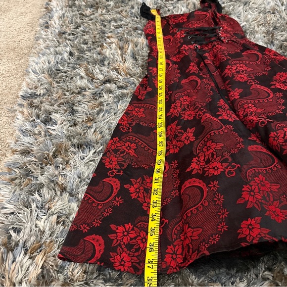 Hearts & Roses UK Red Black Dress Size S/4 - Picture 10 of 11